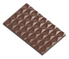 Форма для шоколада "Плитка-пирамиды" 123,5x76,5x7,5 мм, 1х2/63,5 г. Chocolate World
