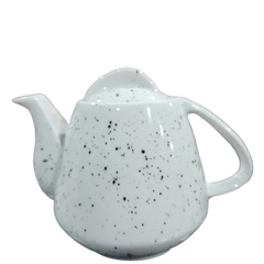 Чайник заварочный с крышкой 450 мл фарфоровый белый в точку Гармония FARN