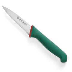 Кухонний ніж для чищення овочів із зубчастим лезом Green Line, 100 мм