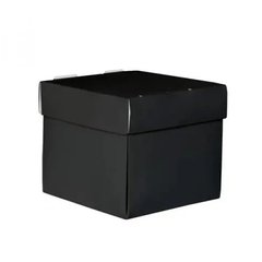 Коробка бумажная под бургер самосборная Черный 120х120х110 мм