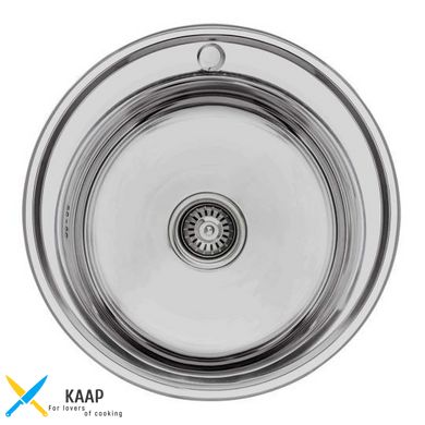 Кухонна мийка Lemax нержавіюча сталь сталь хром LE-5014 CH + сифон (LE-5014 CH)