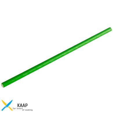 Трубочки паперові 20см 100 шт d=6 см зелені в індивідуальній паперовій упаковці