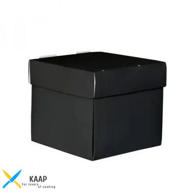 Коробка паперова під бургер самозбірна Чорний 120х120х110 мм