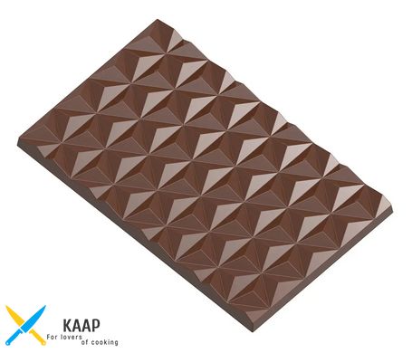 Форма для шоколаду "Плитка-піраміди" 123,5x76,5x7,5 мм, 1х2/63,5 г. Chocolate World
