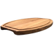 Доска для подачи блюд нарезки, бургера, стейков 44х30х2 "Мясное ассорти" овальная деревянная из дуба с желобом