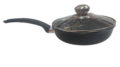 Сковорода алюмінієва з покриттям антипригари та скляною кришкою, темно-сірий граніт Ø 280 (шт)