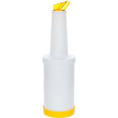 Бутылка для дрессинга 1 л (желтая крышка) 473815, d-90 мм, h-330 мм, Stalgast.