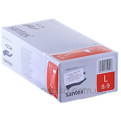 Перчатки одноразовые латекс SANTEX 100 шт размер L