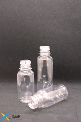 Бутылка одноразовая 100 мл, крышка 28 мм прозрачная (без крышки)