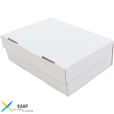 Коробка для капкейків, кексів та мафінів на 6 шт 250х170х80 мм біла картонна (паперова)