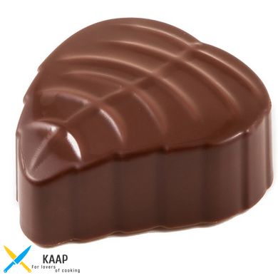 Форма для шоколаду "Лист" 37х31 мм, h — 16 мм (28 шт) Martellato MA1046, полікарбонат