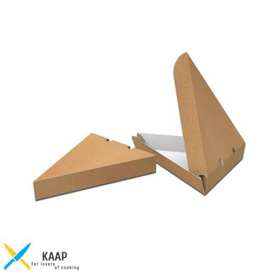 Коробка-треугольник для куска пиццы, пирога 210х180х35 мм бумажная крафт