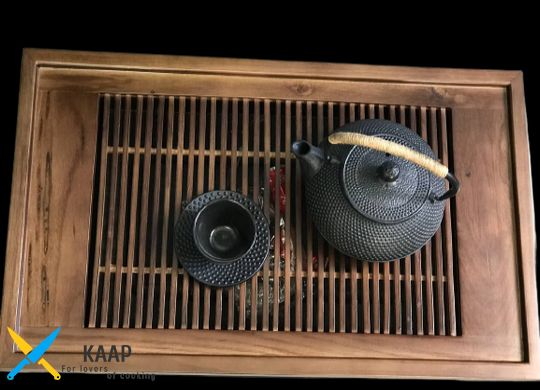 Столик-Чабань для чайної церемонії (чайний) бамбук 57х35х7 см прямокутний "Тайбей" T0522