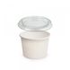 Контейнер одноразовий паперовий для морозива/соусу 120 мл Білий 1PE Ø=74 мм (кришка 011225)