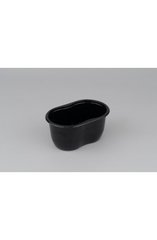 Контейнер "ванна" для салату, десерту 500 мл 141х92х68,5 мм ПЕТ чорний (015076)