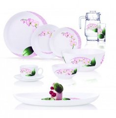 Сервіз столовий "Diwali Pink Orchid" 46 предметів Luminarc P9939
