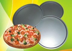 Форма антипригарная круглая для пиццы Ø 310х290х260 мм; H 20 мм (набор 3 шт)
