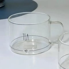 Чашка стеклянная 480 мл "Tea-Lover" с надписью Чай-Tea 102-58