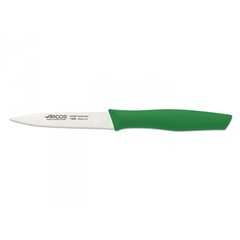 Кухонний ніж для чищення 10 см. Nova, Arcos із зеленою пластиковою ручкою (188611)