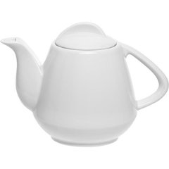 Чайник заварочный с крышкой 900 мл фарфоровый белый Гармония FARN