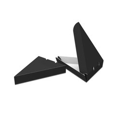 Коробка-трикутник для шматка піци, пирога 210х180х35 мм паперова чорна