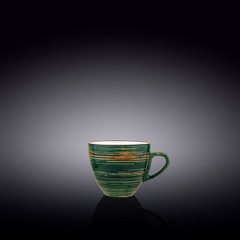 Чашка кавова Wilmax SPIRAL GREEN 110мол WL-669534/A