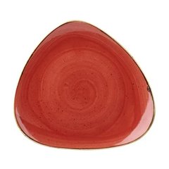 Тарілка трикутна 31 см. керамічна, червона Stonecast Berry Red, Churchill