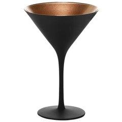 Келих для мартини 240 мл., 17х11, 6 см. скляний, матовий-чорний/бронзовий Olympic