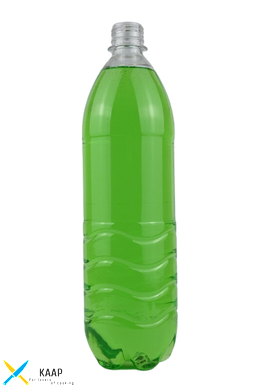 Бутылка ПЭТ "Волна" 1 литр пластиковая, одноразовая (крышка отдельно)