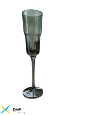 Келих 100 мл для шампанського скляний бірюзовий Грінвіль Olens 432048-2