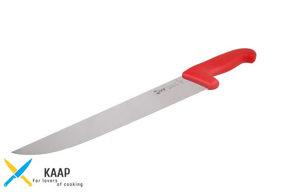 Кухонний ніж м'ясника професійний 30,5 см. нековзна червона ручка Europrofessional IVO