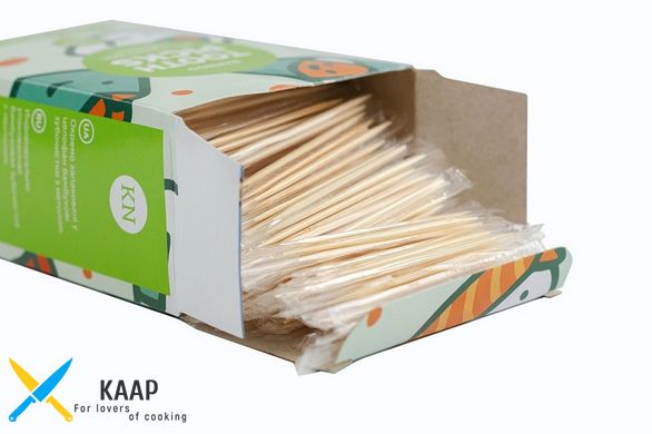 Зубочистки бамбукові з ментолом в індивідуальному целофановому пакованні 1000 шт.