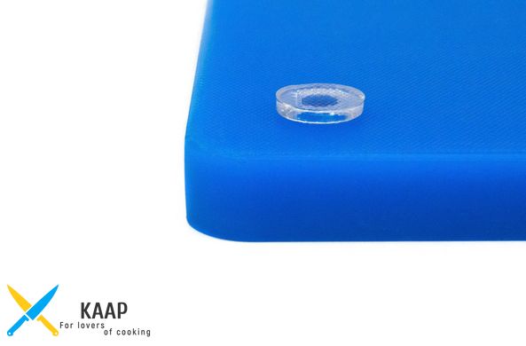 Дошка обробна HDPE з жолобом, 400×300×18 мм, 4 протиковзкі ніжки, синя