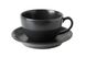 Чашка з блюдцем 320 мл., 16 см. (322134.Bl+132115.Bl) порцелянова, чорна в точку Seasons Black, Porland