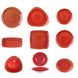 Тарілка трикутна 26,5 см. керамічна, червона Stonecast Berry Red, Churchill (SBRSTR101)