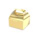 Подарункова бонбоньєрка 115х115х65 мм з ручкою Mini (для тістечка, макаронс) Золото