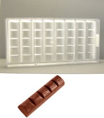 Форма для шоколада 118x28x17 мм, 8 шт. "Батончик Дерево" Chocolate World