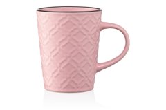 Чашка Relief, 320 мл, рожева, кераміка ARDESTO