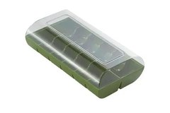 Коробка для 12 макарун 48 шт/ящ пластиковая, зеленый/прозрачная Silikomart