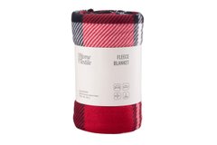 Плед Ardesto Fleece, 130x160 см, 100% поліестер, клітинка червоно-чорна