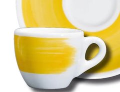 Чашка espresso 75 мл Yellow stroke A "Verona Millecolori Hand Painted Single Brush stroke A Yellow with 35181
