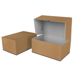 Коробка одноразовая для десертов 18х12х8 см. 50 шт/уп бумажная крафт разборная