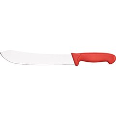 Кухонный нож мясника 25 см. Stalgast с красной пластиковой ручкой (284251)
