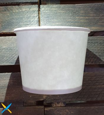 Склянка-піала для морозива 480мл. 5 шт/уп. 11х8,5 см. паперовий, білий