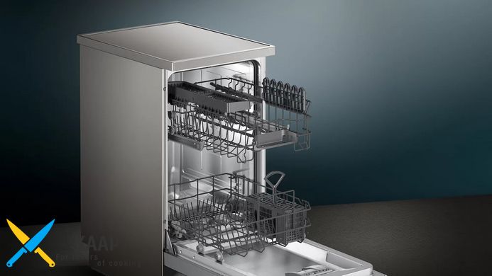 Посудомийна машина, 9компл., A+, 45см, дисплей, нерж Siemens