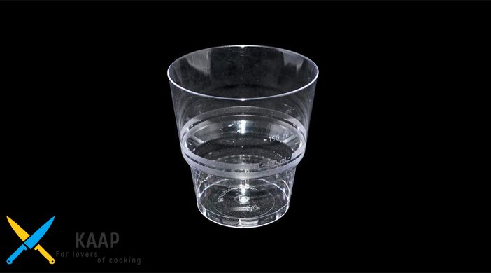 Склянка одноразова 200 мл 50 шт склоподібна прозора (На замовлення різні кольори)