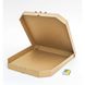 Коробка для пиццы 350х350х37 мм, бурая картонная (бумажная)