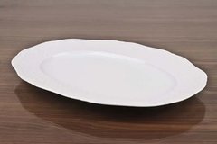 Блюдо 38х26,5 см. овальное, фарфоровое, белое Afrodyta, Lubiana