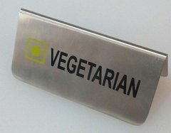 Табличка "VEGETARIAN" нержавеющая L 120 мм (шт)