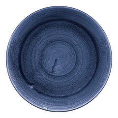 Тарілка кругла 21,7 см. керамічна, синя в крапку STONECAST PATINA Cobalt Blue, Churchill